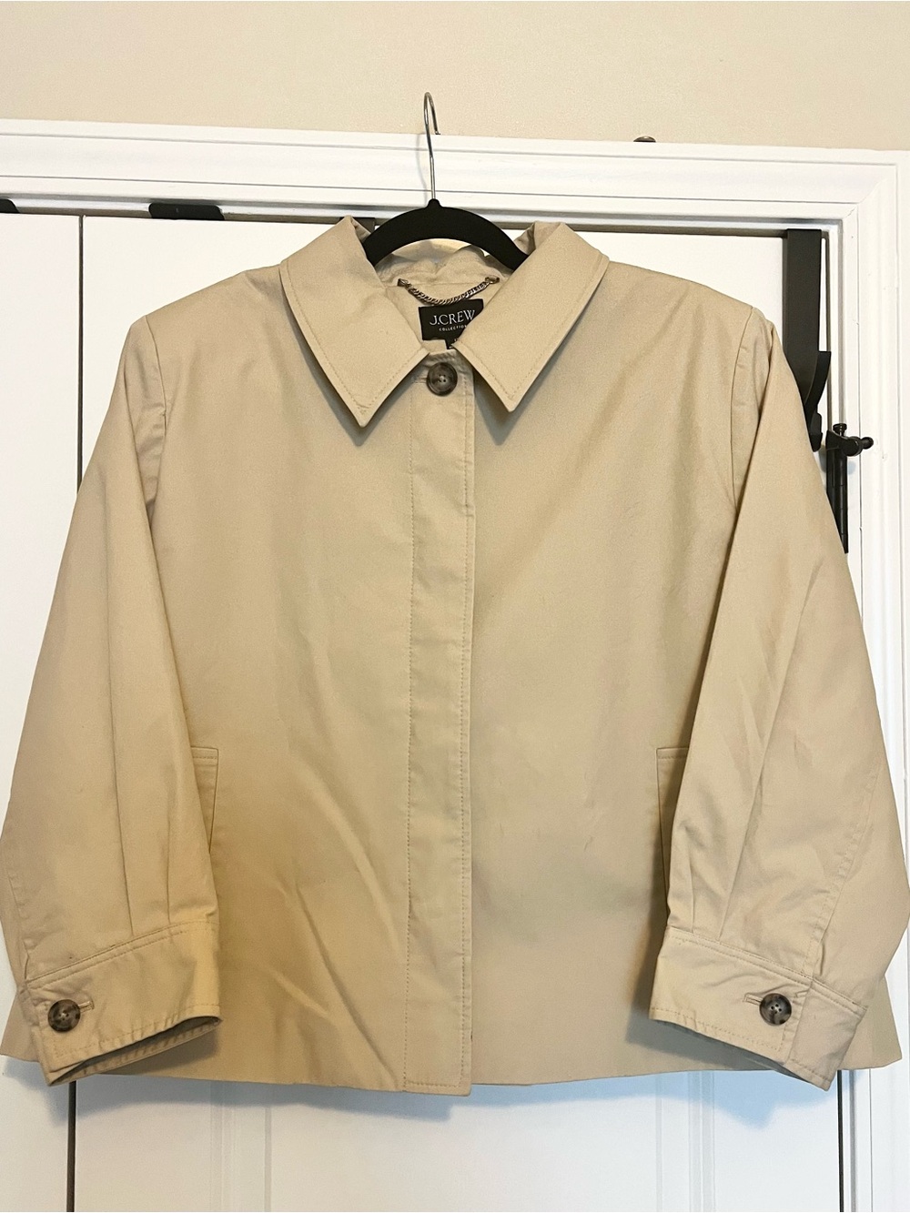 J.Crew Collection Khaki Short Trench Jacket – Size 22
